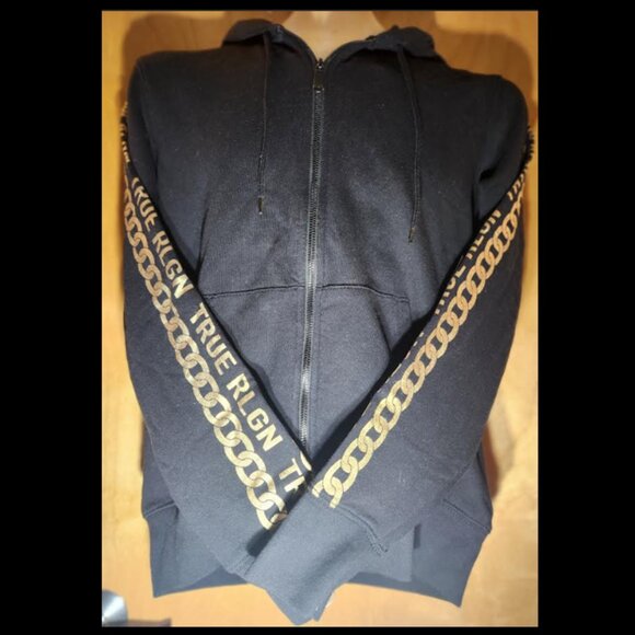 True Religion - Hoodie & Sweatpants (2-PC) - Black & Gold - NEW w/tags - Picture 3 of 11